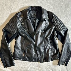 New York & Company Black Women's Leather Jacket